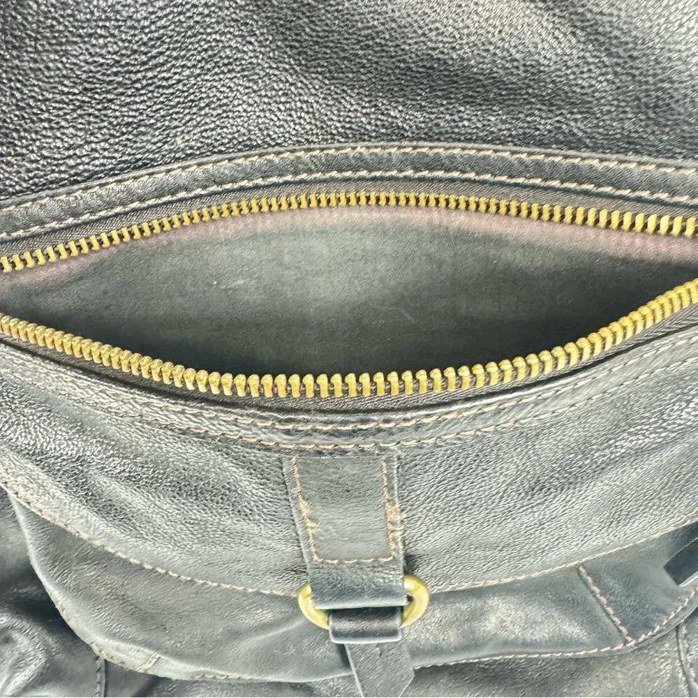 Fossil Shoulder Bag Sasha Black Pebbled Leather Crossbody Bag